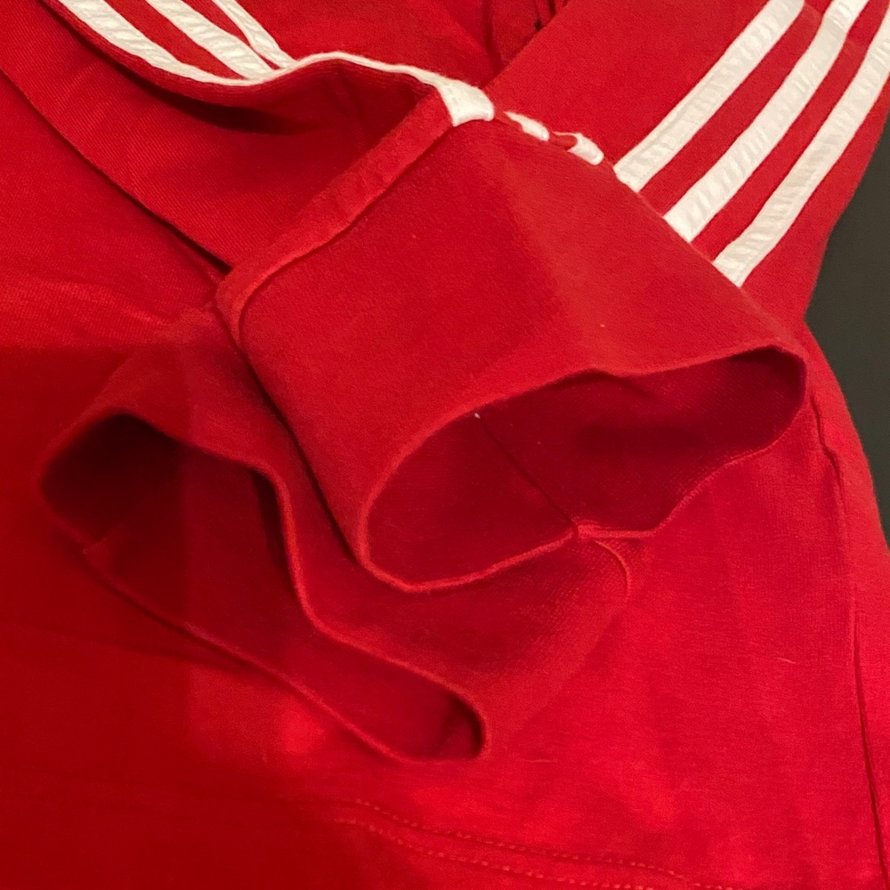 Adidas Red Long Sleeve Tee - Picture 4 of 7